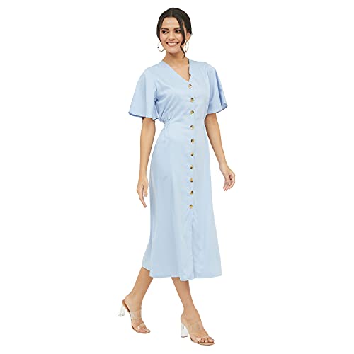 Harpa Women's Polyester A-Line Midi Dress