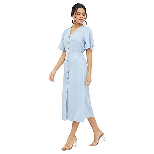 Harpa Women's Polyester A-Line Midi Dress