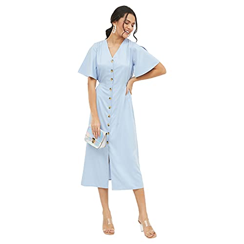 Harpa Women's Polyester A-Line Midi Dress