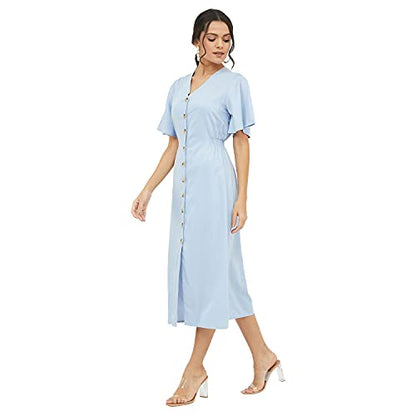 Harpa Women's Polyester A-Line Midi Dress
