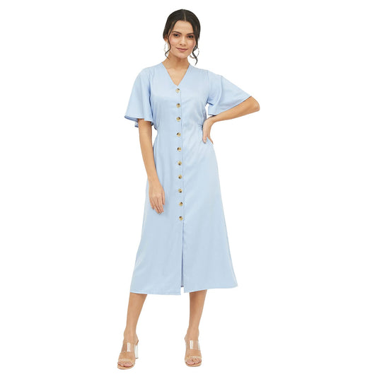 Harpa Women's Polyester A-Line Midi Dress
