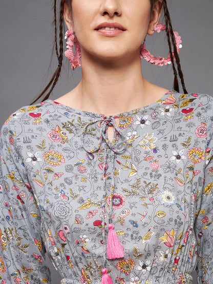 Miss Chase Women's Floral Relaxed Fit Top